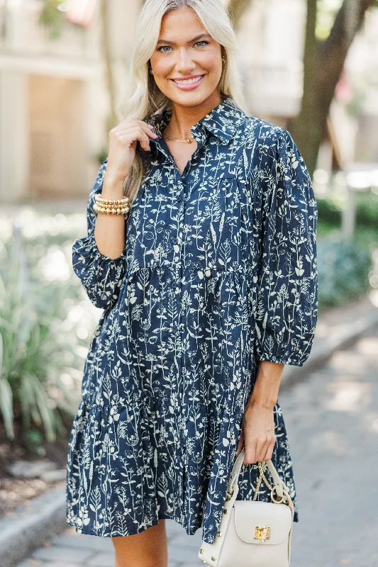 New Deals On Your Way Black Floral Babydoll Dress