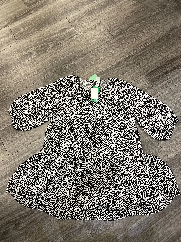 Exclusive Savings Dress Casual Short By H&m In Black & White, Size: M