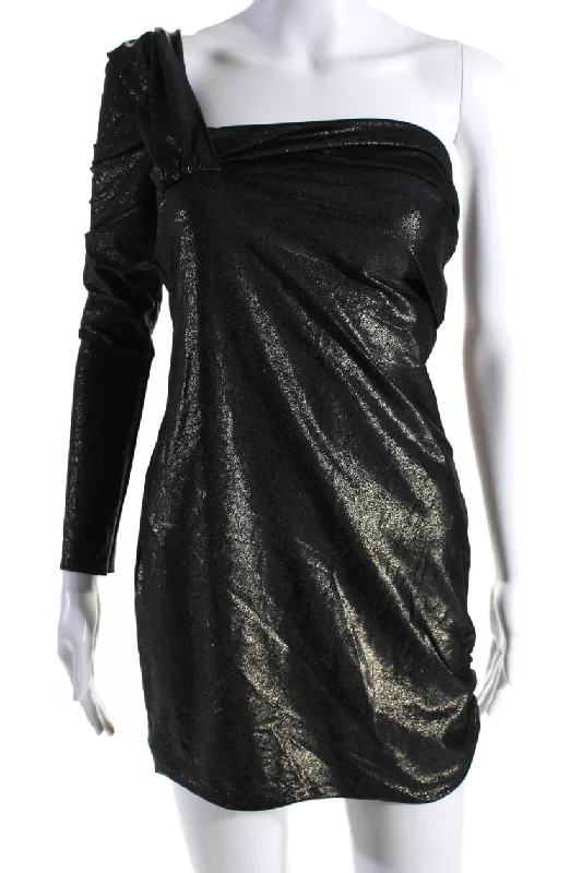 Limited Time Discount Baja East Womens Contour Mini Dress Gold
