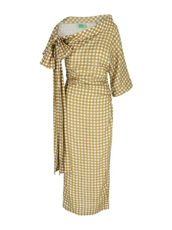 Sneak Peek Sale Women's Bowie Vichy Dress In Caramel Gingham