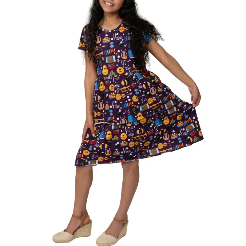 Clearance Sale Music Fun Kids Layered Dress [FINAL SALE]