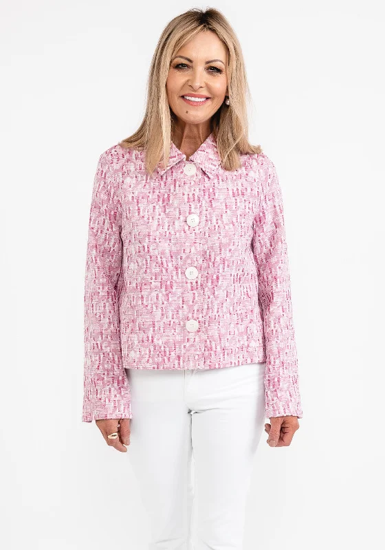 Best Bargains Gerry Weber Jacquard Embroidered Short Jacket, Pink