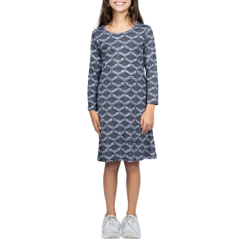 Incredible Offers Spotted Eagle Rays Kids A-Line Dress