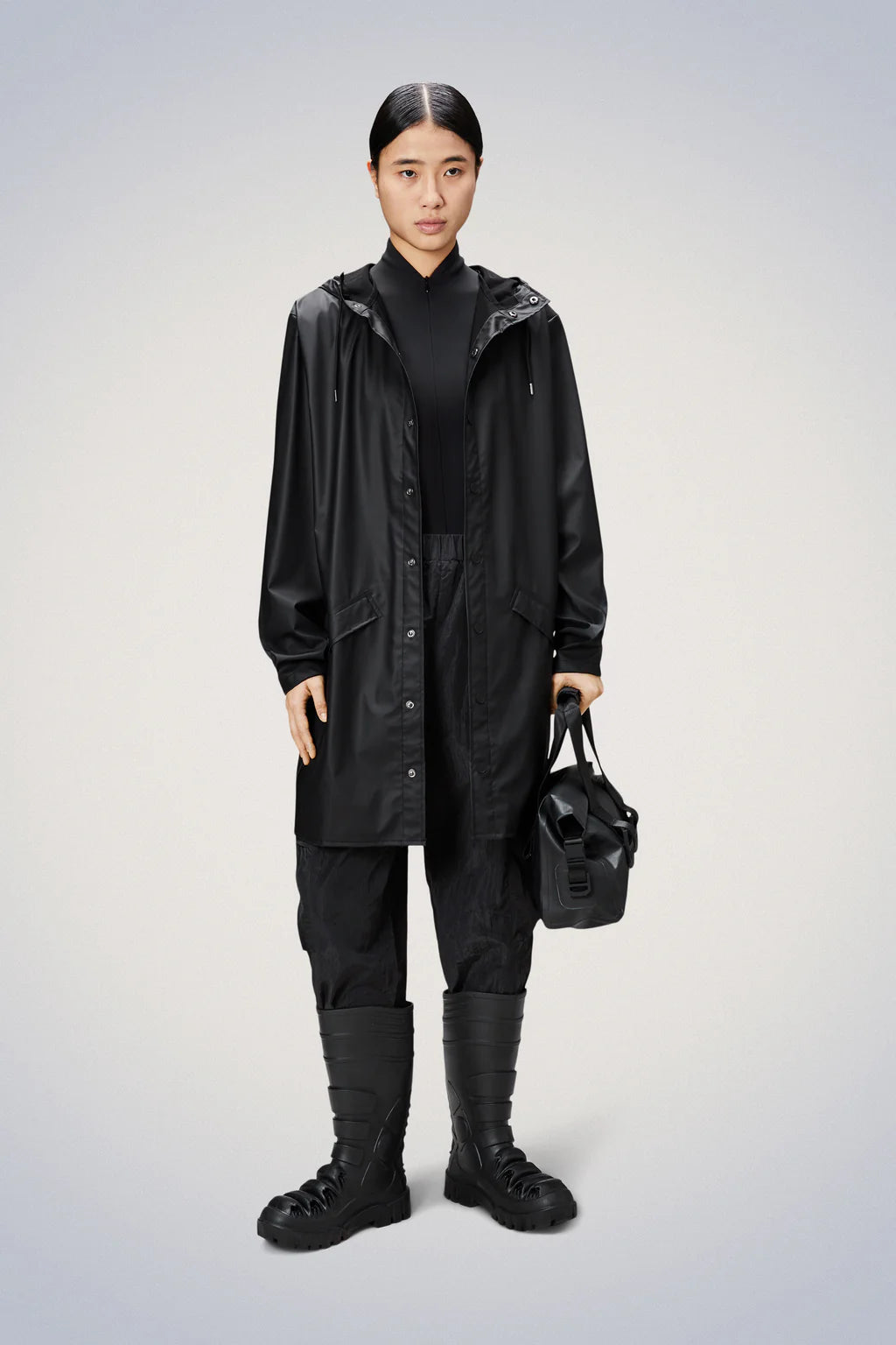 Fantastic Deals Black Long Raincoat