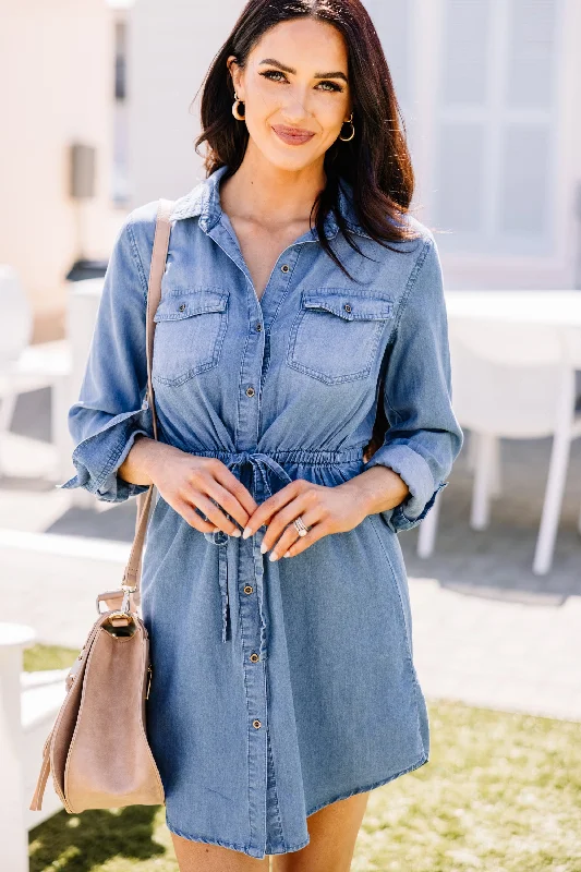 Bargain Prices By This Time Blue Chambray Dress