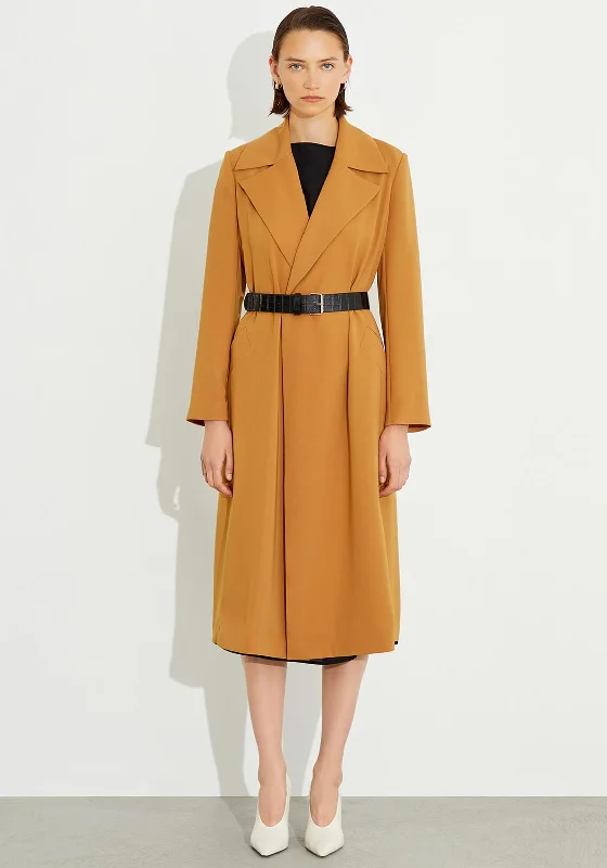 The Best Prices Birelin Belted Open Long Jacket, Tobacco