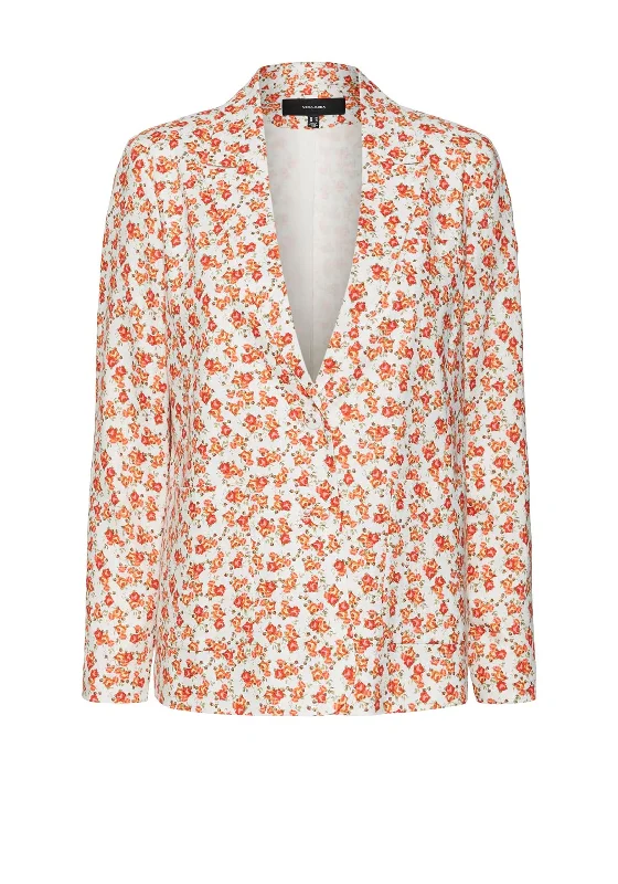 Steals and Deals Vero Moda Rosie Floral Blazer, Cloud Dancer