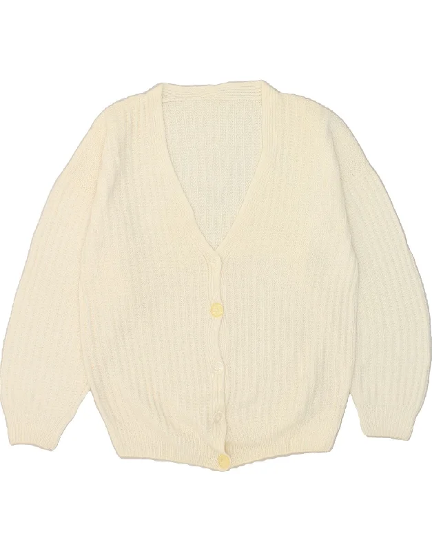Today’s Deal VINTAGE Womens Cardigan Sweater UK 18 XL White