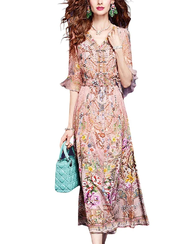 Sale Event VERA DOLINI Silk Maxi Dress