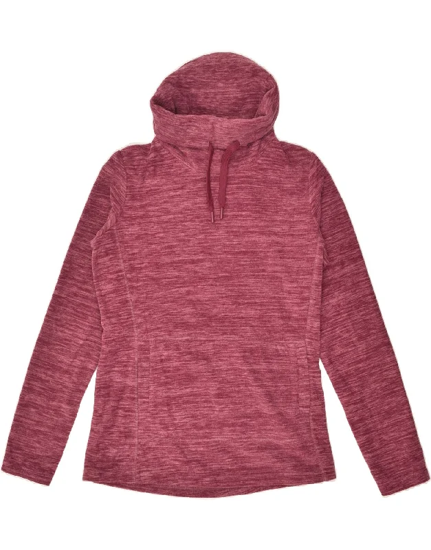 Price Rollback MOUNTAIN WAREHOUSE Womens Roll Neck Fleece Jumper UK 8 Small Red Pinstripe
