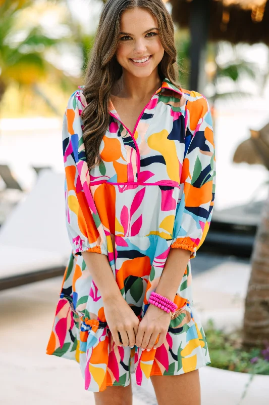 Super Sale Out For The Day Sky Blue Floral Dress
