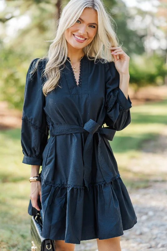 Low Prices Want You Back Black Crochet Dress