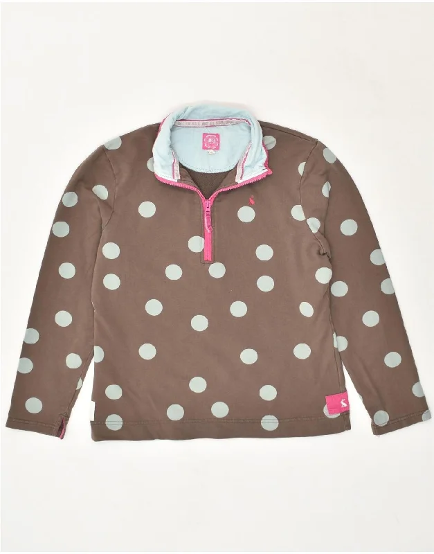 Online Specials JOULES Womens Zip Neck Sweatshirt Jumper UK 12 Medium Brown Polka Dot Online Specials JOULES Womens Zip Neck Sweatshirt Jumper UK 12 Medium Brown Polka Dot