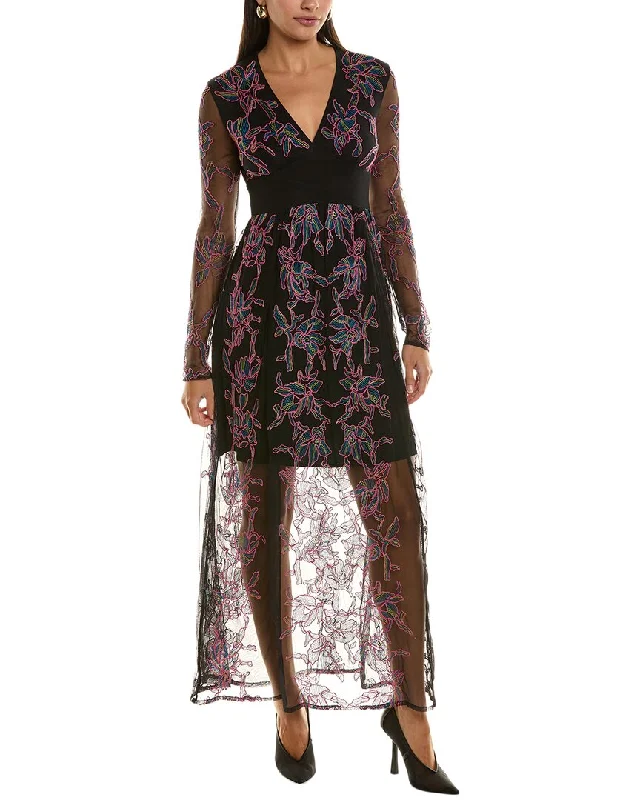 Quick Sale French Connection Emilia Embroidered Maxi Dress