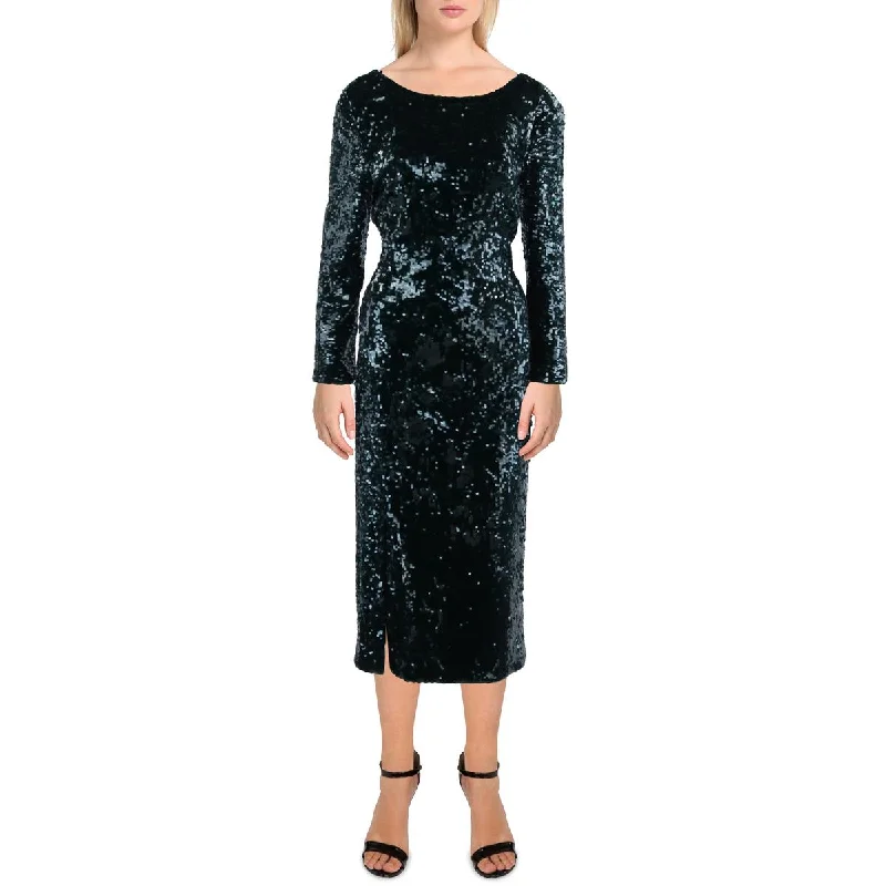 Fantastic Offers Natalie Womens Sequined Midi Bodycon Dress