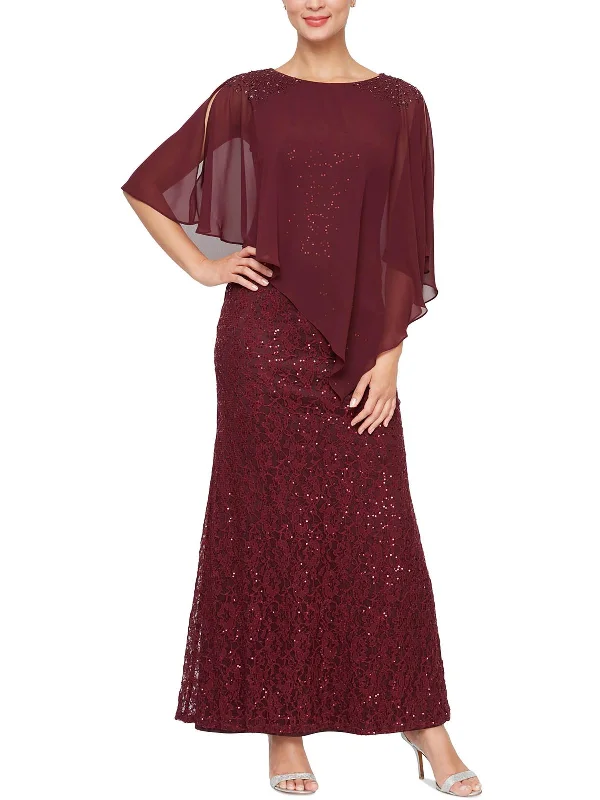 New Markdowns Womens Lace Chiffon Evening Dress
