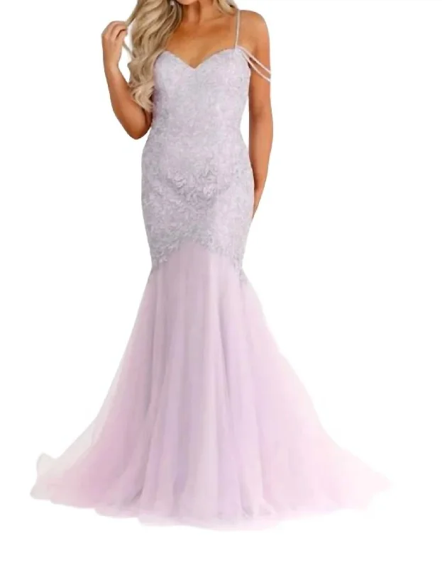 Weekend Deal Mermaid Silhouette Prom Dress In Purple