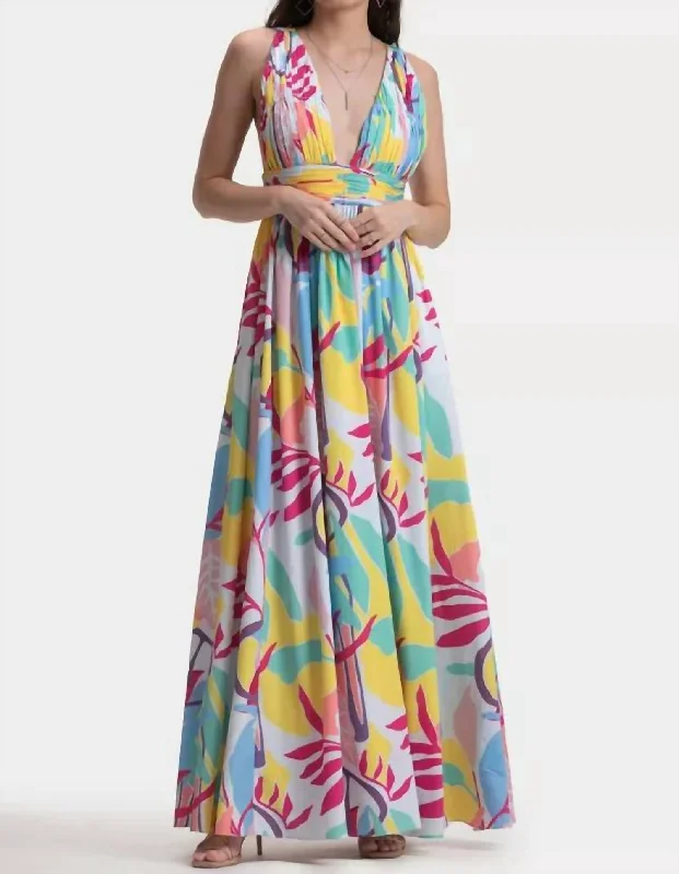Exclusive Preview Adena Maxi Dress In Multicolor