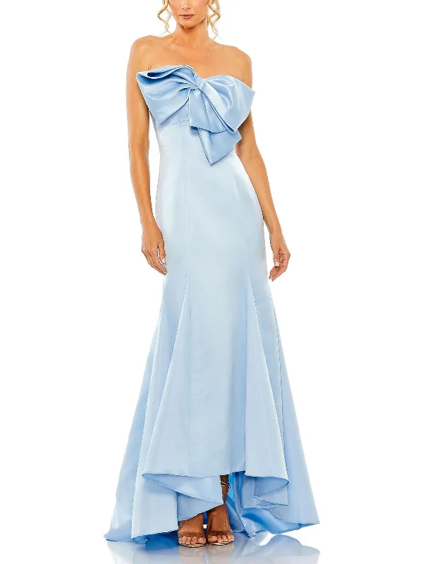 Early Access Womens Satin Strapless Evening Dress