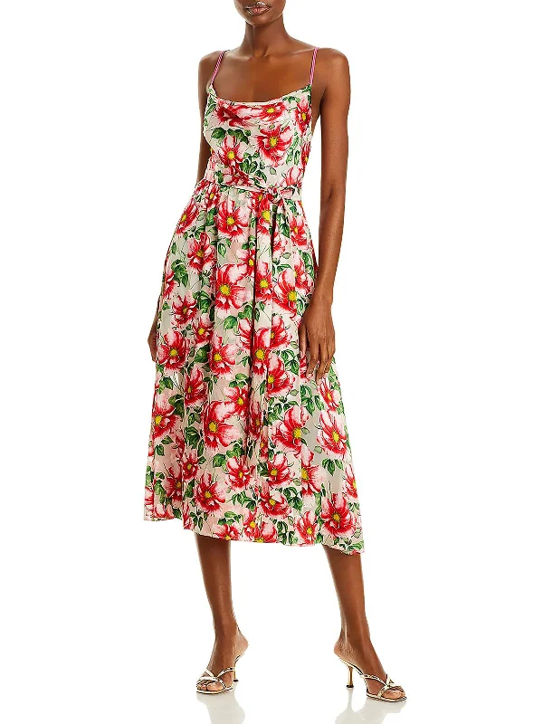 Overstock Samantha Womens Floral i Midi Dress