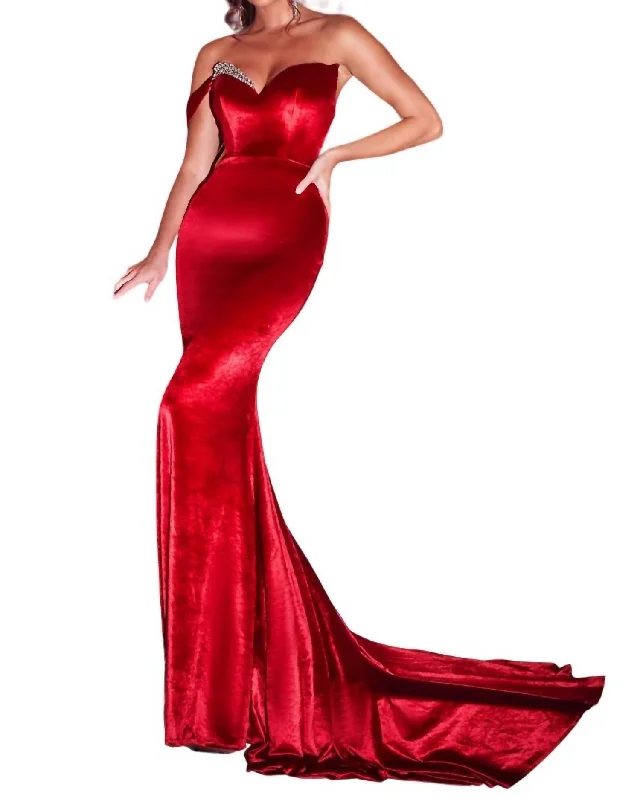 Lowest Prices Long Sweetheart Prom Dress In Red