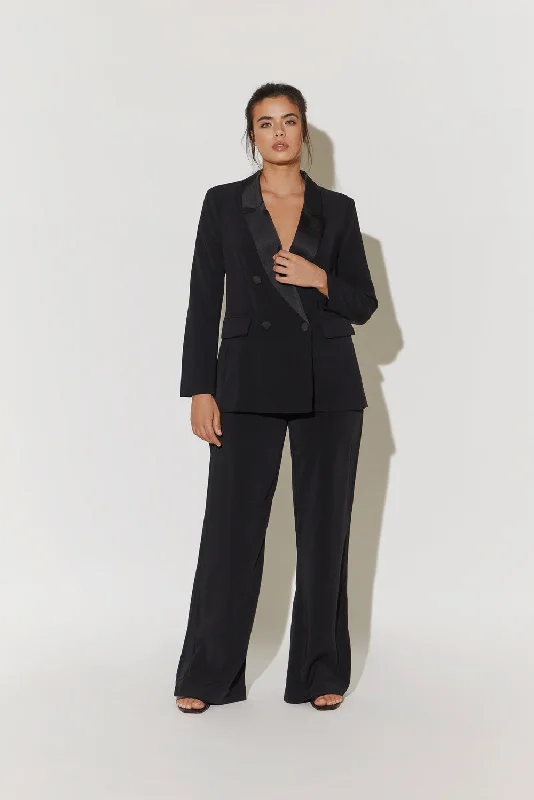 Price Fest Flora Black Tuxedo Jacket