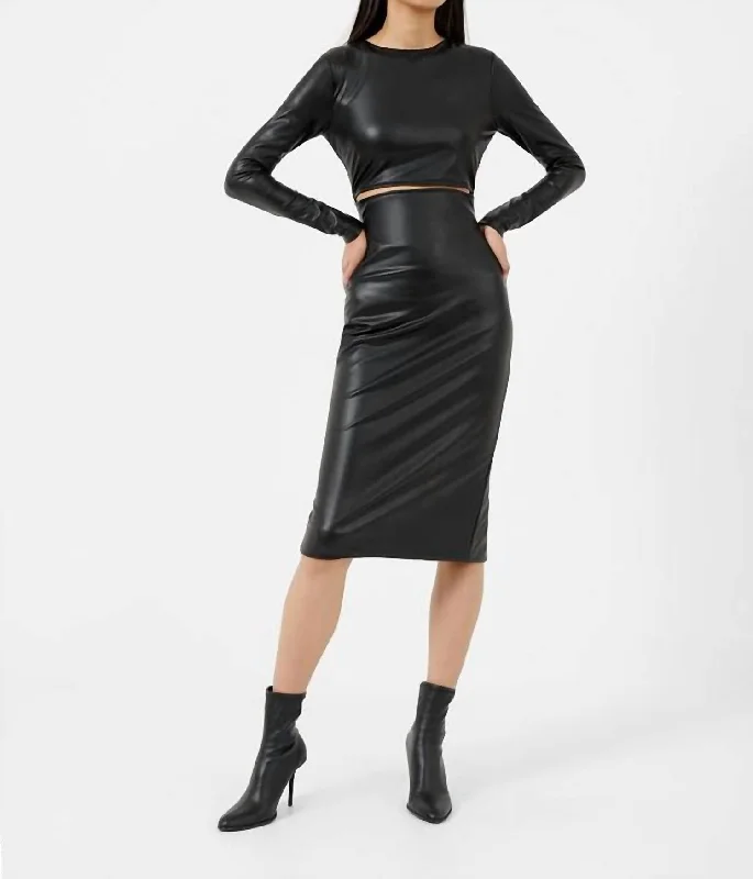 Bargain Blast Trina Cut Out Midi Dress In Black