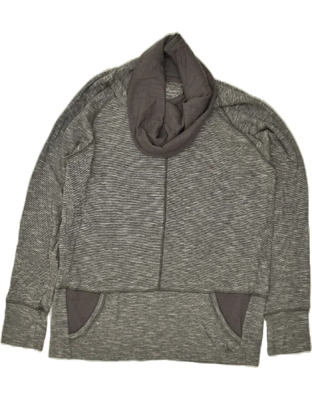 Limited Time EDDIE BAUER Womens Roll Neck Sweatshirt Jumper UK 16 Large Grey Flecked