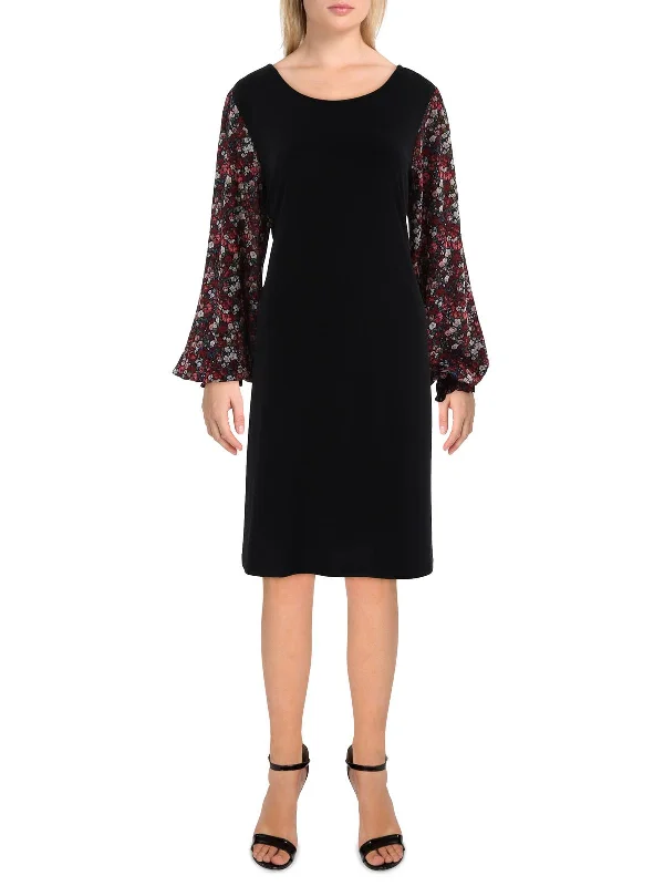 Markdowns Womens Knit Long Sleeves Sheath Dress