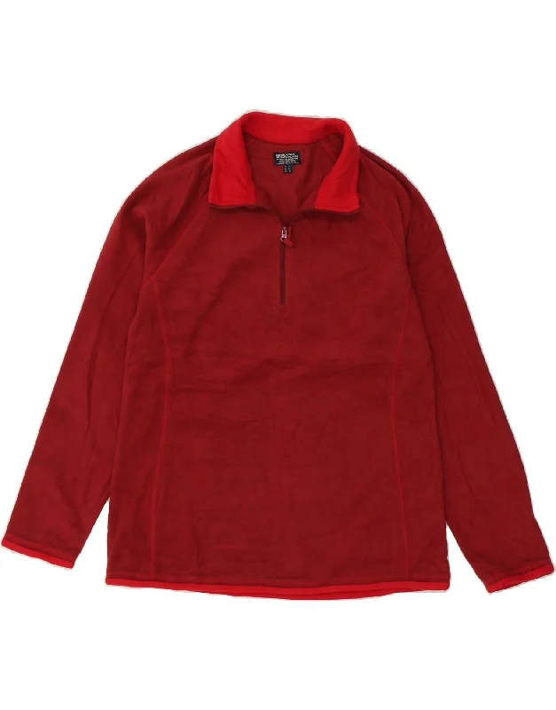 Today's Special MOUNTAIN WAREHOUSE Womens Zip Neck Fleece Jumper UK 14 Large  Red