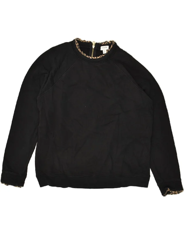 Special Promotion J. CREW Womens Sweatshirt Jumper UK 18 XL Black Cotton