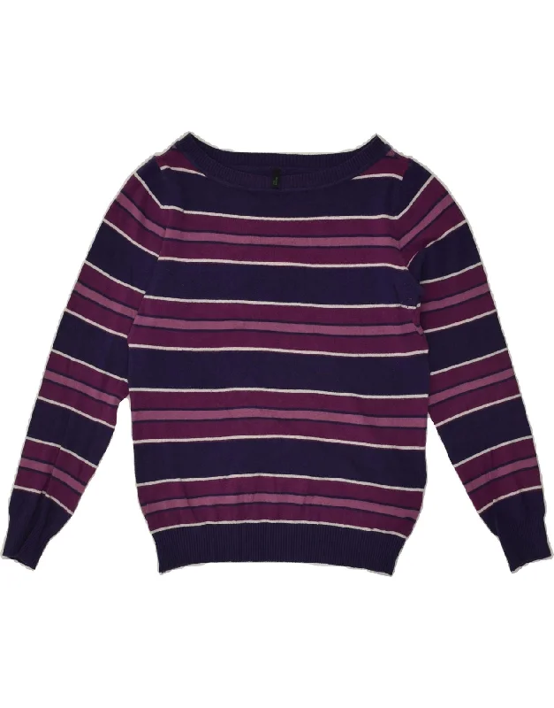 YEAR-End Clearance BENETTON Womens Slim Fit Crop Boat Neck Jumper Sweater UK 18 XL Purple YEAR-End Clearance BENETTON Womens Slim Fit Crop Boat Neck Jumper Sweater UK 18 XL Purple