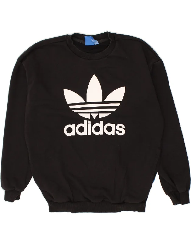 Special Savings ADIDAS Womens Graphic Sweatshirt Jumper UK 8 Small Black Cotton