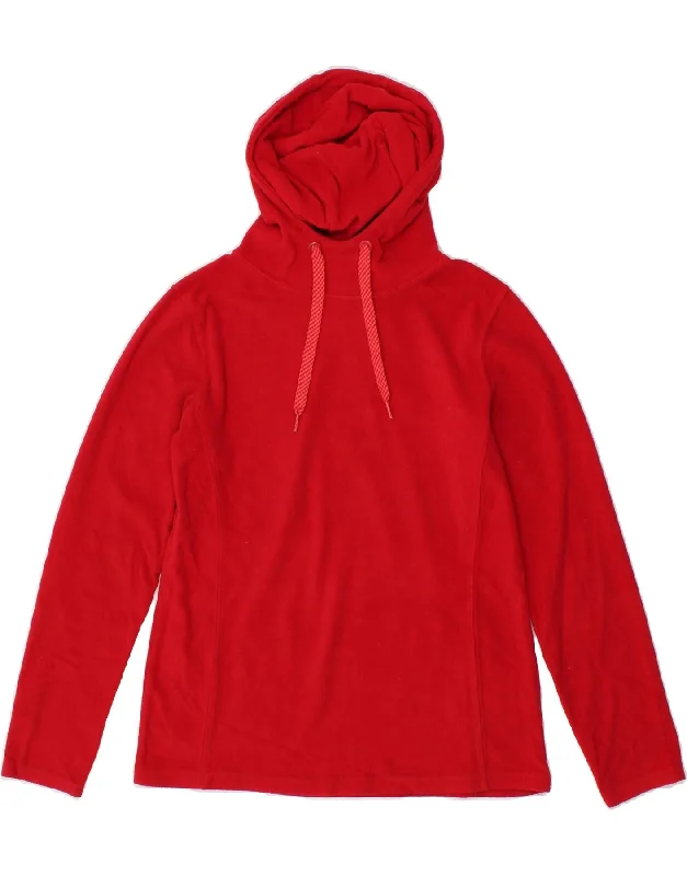 Clearance Sale MOUNTAIN WAREHOUSE Womens Hooded Fleece Jumper UK 10 Small Red Polyester