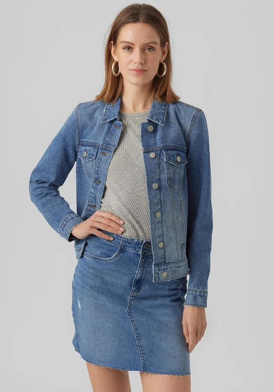 Special Price Vero Moda Zorica Short Denim Jacket, Medium Blue