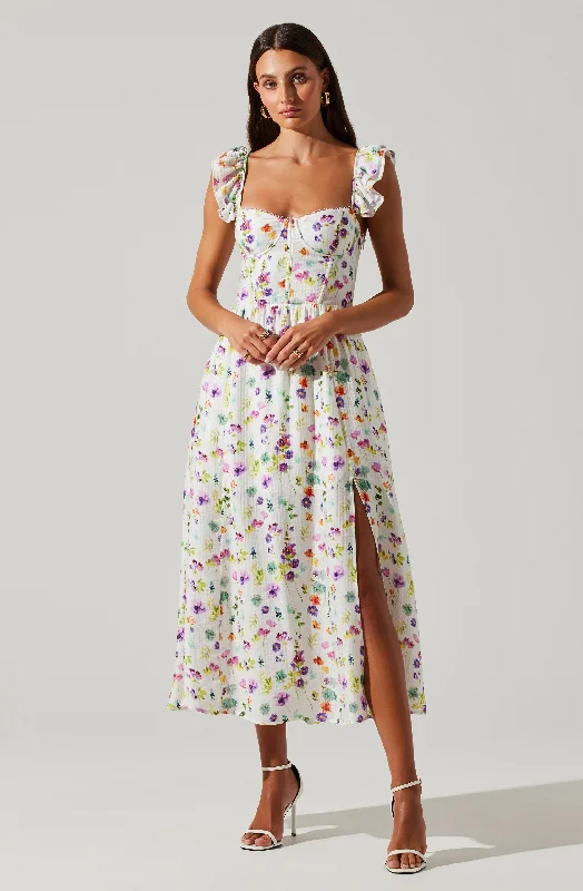 Limited Edition Wedelia Floral Bustier Midi Dress