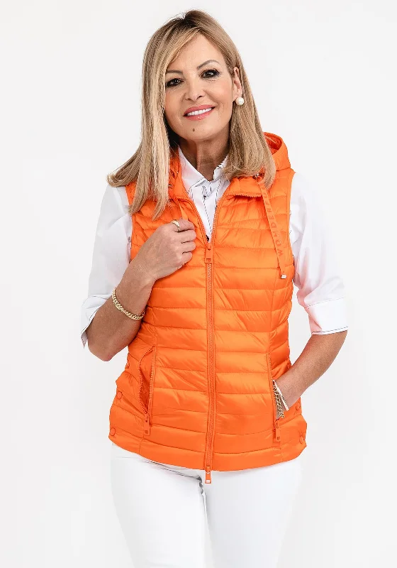 Discount Deals Barbara Lebek Down Free Quilted Gilet, Orange