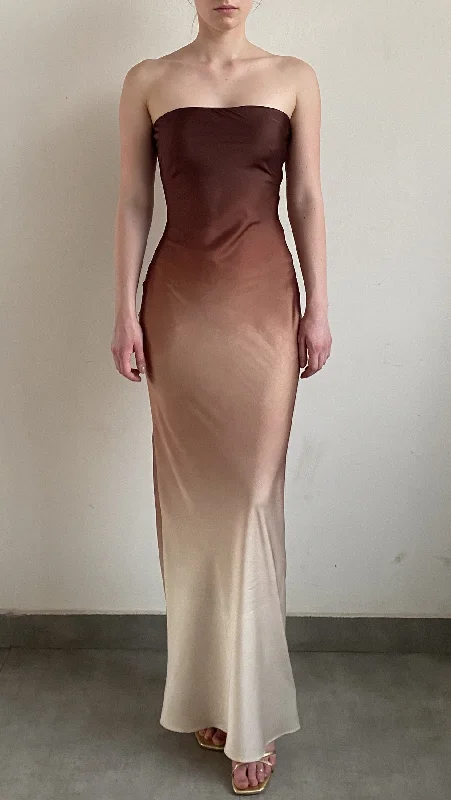 Best Deals Rococo Sand - Strapless Maxi Dress - Brown