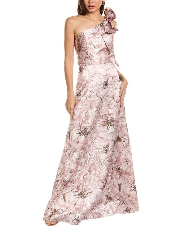 Early Access Rene Ruiz One-Shoulder A-Line Gown