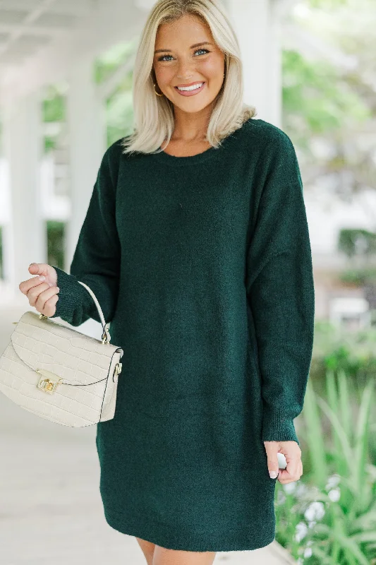 Online Specials Feeling Your Best Emerald Green Sweater Dress