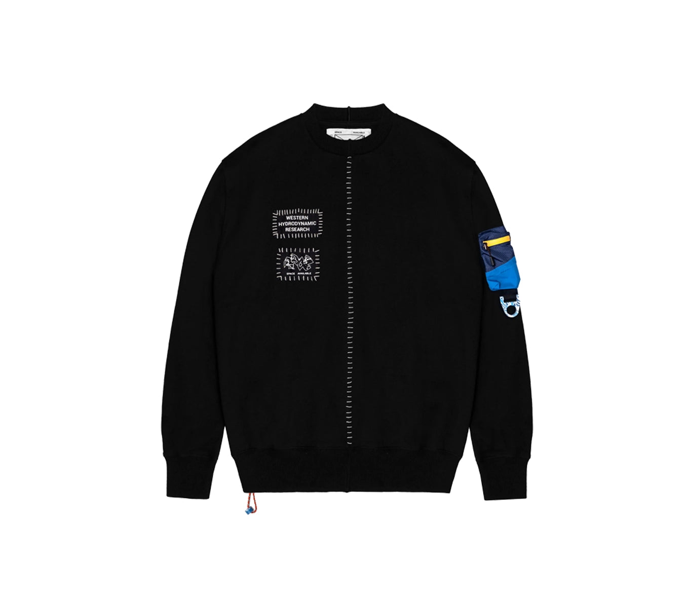 Hurry In Space Available X Western Hydrodynamics Research Upcycled Patch Sweatshirt - Black