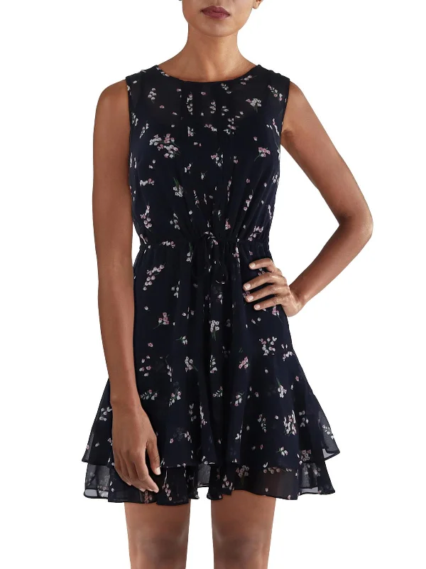 Fantastic Offers Womens Chiffon Sleeveless Fit & Flare Dress