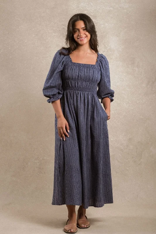 Markdown Madness Hayden Dress - Striped Blue