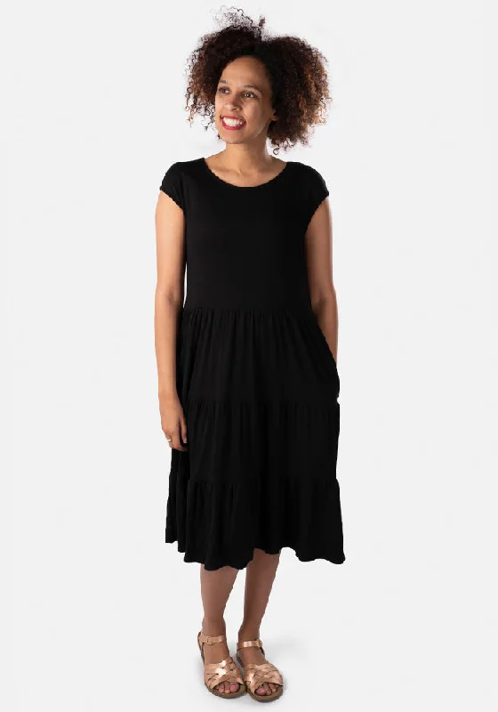 Exclusive Online Offer Sharon Black Tiered Dress