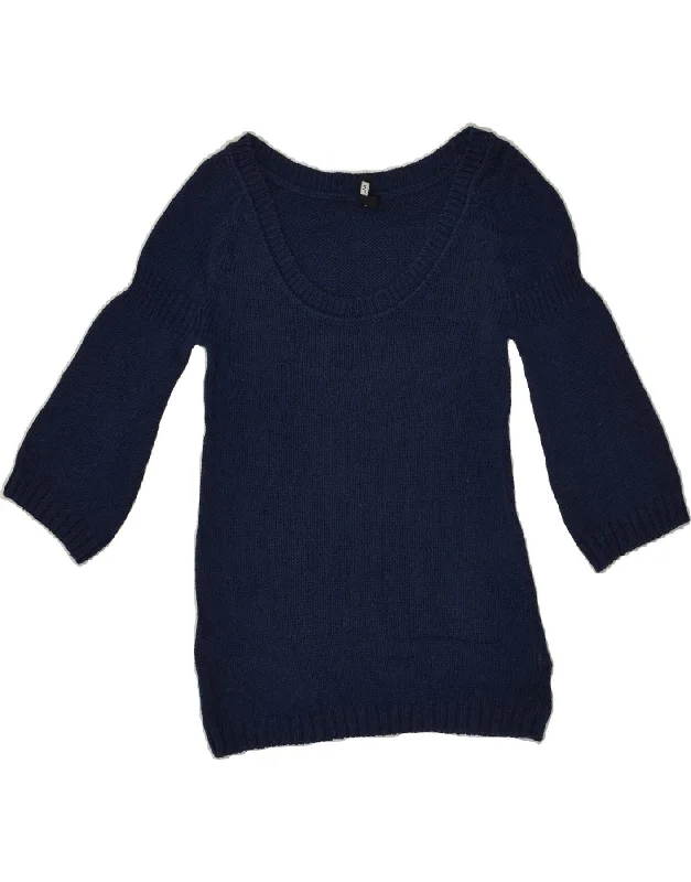 YEAR-End Sale MASSIMO DUTTI Womens 3/4 Sleeve Crew Neck Jumper Sweater UK 8 Small Blue YEAR-End Sale MASSIMO DUTTI Womens 3/4 Sleeve Crew Neck Jumper Sweater UK 8 Small Blue