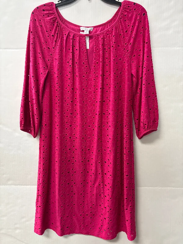 Overstock Sale Dress Casual Midi By London Times In Pink, Size: S