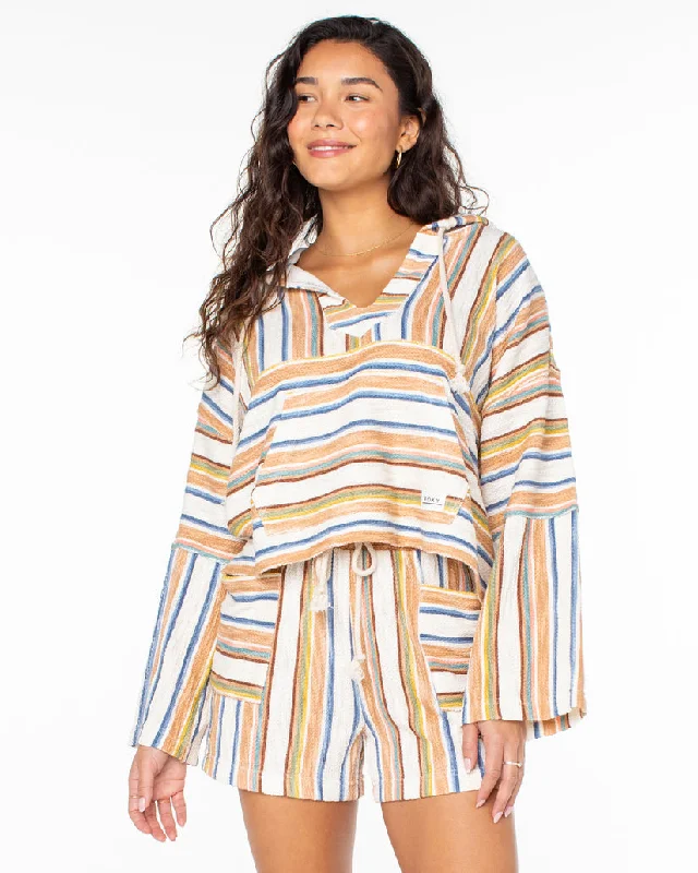 Unbeatable Prices Roxy Rich Coast Stripe Sweatshirt-Camel