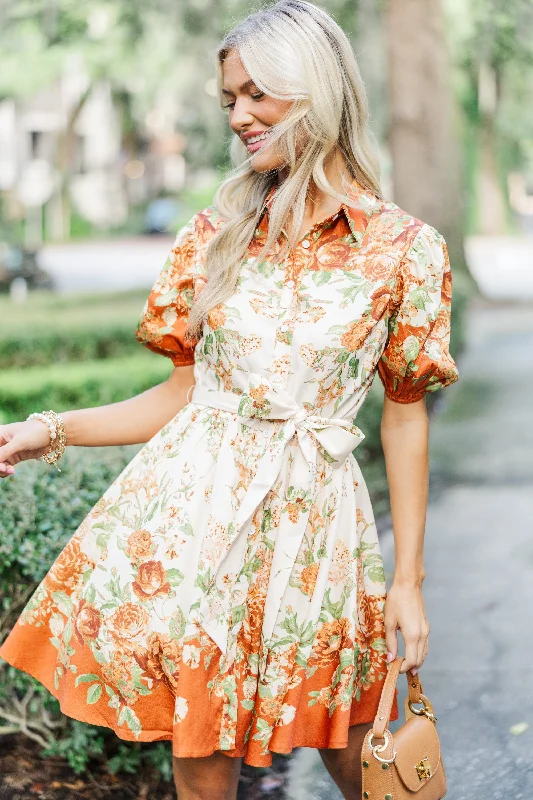 Price Smash It's On Your Heart Ivory Floral Dress