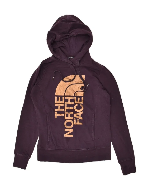 Buy More, Save More THE NORTH FACE Womens Graphic Hoodie Jumper UK 4 XS Purple Cotton