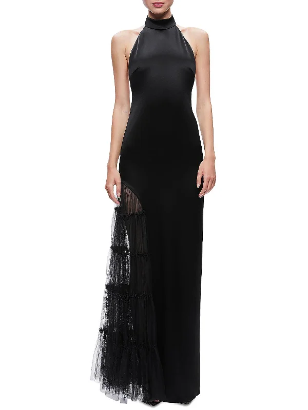 Mega Deal Ryn Womens Halter Open Back Evening Dress